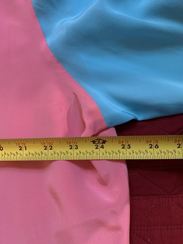 Vintage Linea von Louis Dell 'Olio 2x 100 % Seide Knopfleiste abnehmbare Schulterpolster Top - Bild 15 von 16