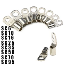 SC Type Copper Wire Terminals Lug Crimp Solder Terminal Bolt Hole Ring Connector