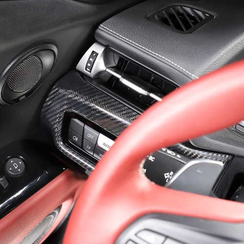 Marco de interruptor de faro de fibra de carbono real para Toyota Supra A90 2019-22 - Imagen 4 de 15