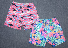 Member's Mark Boys Swim Trunks XS 4/5 Lot Sharks Tropical Resort Swimwear