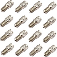 16 Pcs Tire Valve Stem Caps, Copper Flow Through Double Seal Inflate Tire Valve