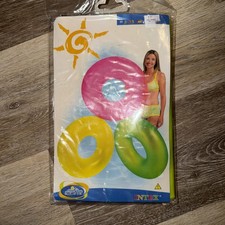 BRAND NEW Vintage Intex The Wet Set Ring Pool Float 2001 Green 36"