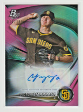 2022 VICTOR LIZARRAGA TOP PROSPECT PINK FOIL AUTO BOWMAN PLATINUM NO. TOP-83/199