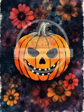 Hippie Pumpkin | A4 Rice Paper | Paper for Decoupage | Halloween