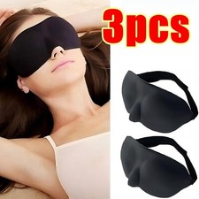 3pcs Travel 3D Eye Mask Sleep Soft Padded Shade Cover Rest Relax Blindfold
