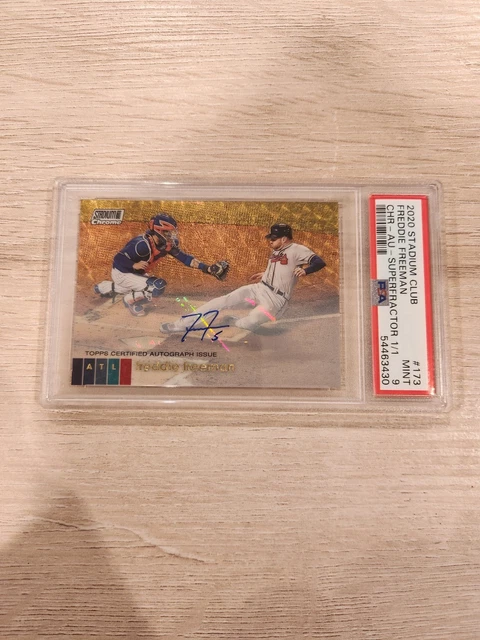 2020 Topps Stadium Club - FREDDIE FREEMAN Superfractor 1/1 Auto (PSA 9) WS Champ