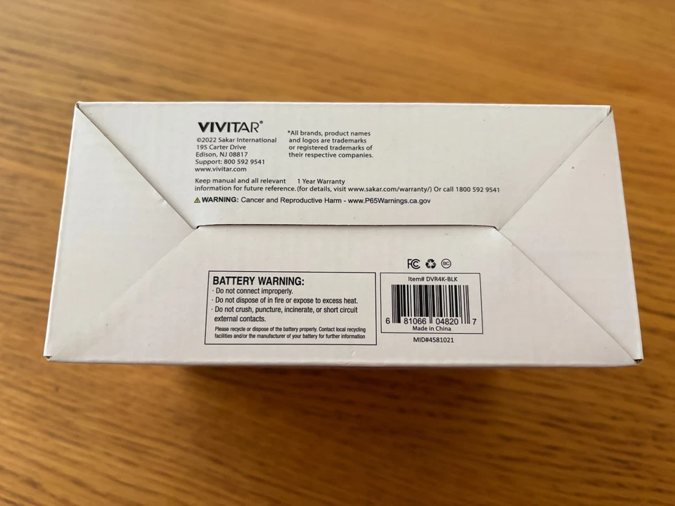 Vivitar DVR4K-BLK Compact Camcorder - Black - Image 2 of 4