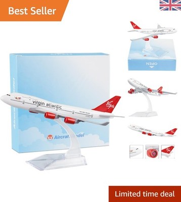 Druckguss Flugzeuge - 16 cm kompatibel mit Virgin Atlantic 747 Modell 1:400 Legierung P...