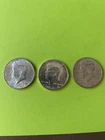 3 Very Nice 1964 90% Silver U.S. Kennedy Half Dollars-super price