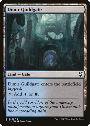 NM Dimir Guildgate, MTG, Commander 2018, Magic the Gathering, 243
