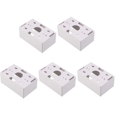 5-Pack Single Gang Low Voltage Surface Mount Backbox 1.85 Inches in Depth in Whi