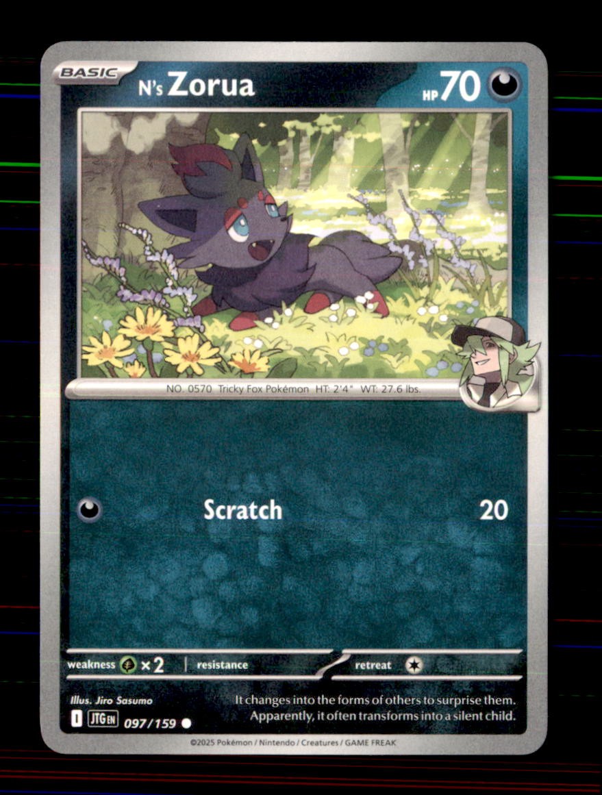 N's Zorua 097/159 Common Journey Together Pokemon Near Mint