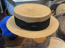 Dobb's Classic Period Boater Hat sold by Desmond's SoCal with Knox Hatbox