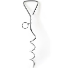 Dog Tie Out Stake, Outside Dog Leash Chain for Camping and Yard, 16'' Heavy D...