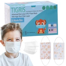 Kids Face Mask by JEVOLVE | Breathable Disposable Face Masks for Kids