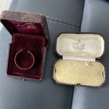 Two Vintage Old Watch Jewellers Boxes One Pocket Watch Other For Strap Watch