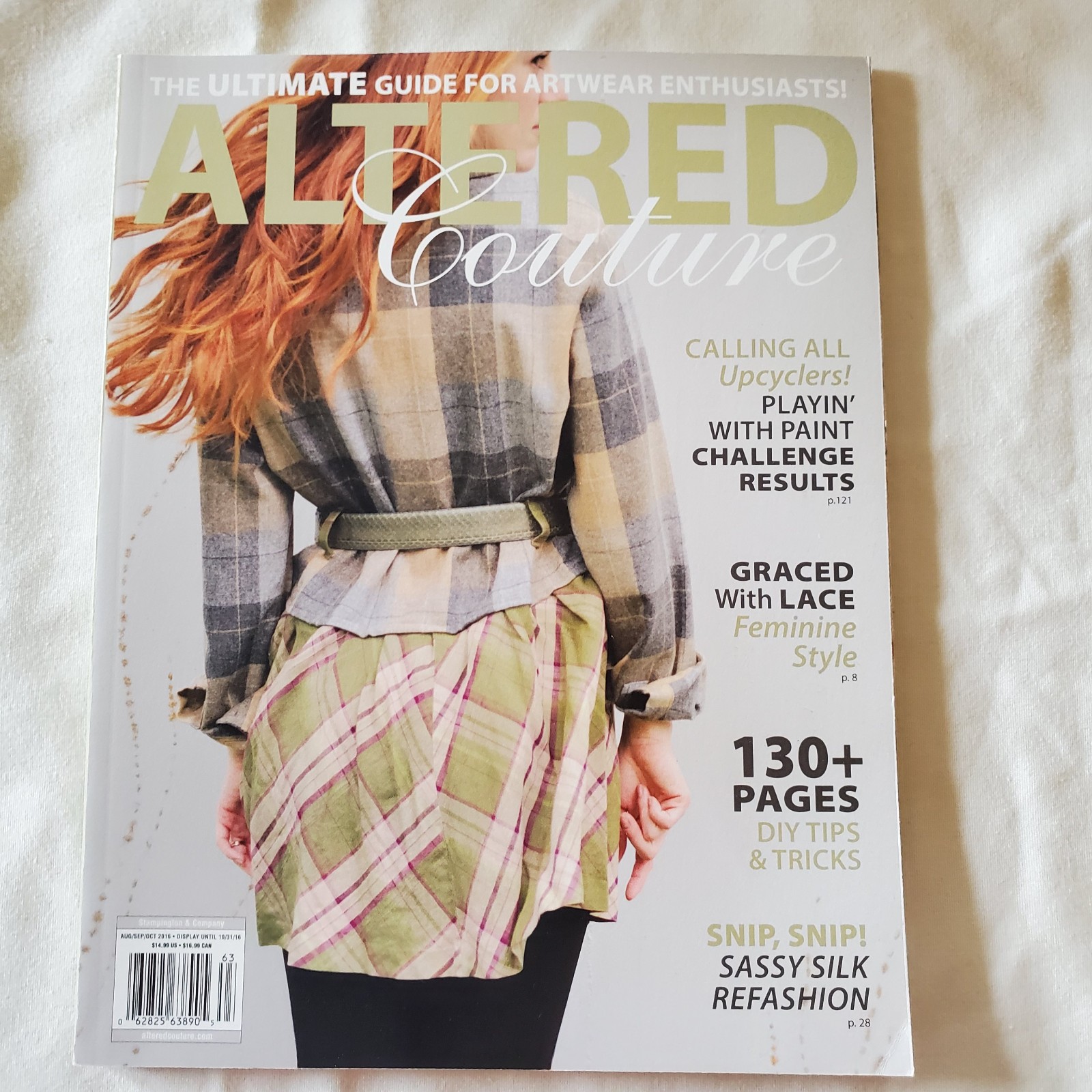 Altered Couture magazine Aug/Sep/Oct 2016 back issue craft and sewing magazine