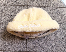 CARLO COLUCCI Damen Fleece-Mütze Beige Einhe...