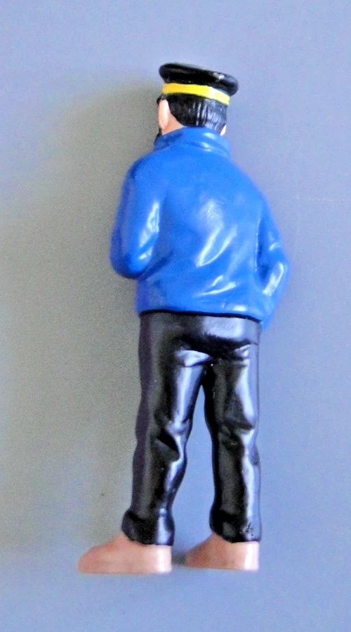 Figurine HERGE personnage Tintin Capitaine HADOCK sa pipe plastique BULLY 8,5 cm