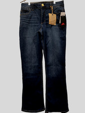 NEW w TAGS DEMOCRACY SIZE 6 HIGH RISE ITTY BITTY BOOT CUT BLUE DENIM JEANS