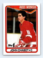 #163 1990-91 Topps John Chabot Detroit Red Wings