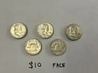 Roll of 20 - $10 Face Value Full Dates 90% Silver Franklin Half Dollars