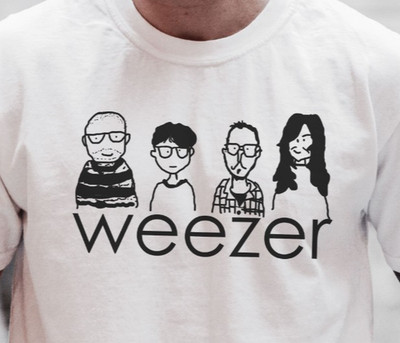Weezer T-Shirt Punk Rock on Premium Vintage Black Comfort Colors
