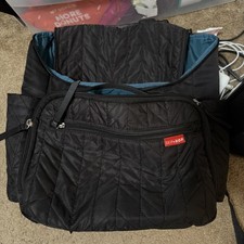 Skip Hop Forma Quilted Diaper Backpack Bag in Jet Black