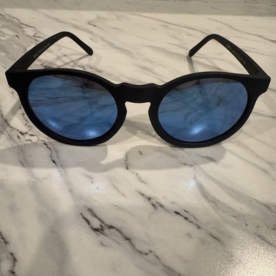 Goodr Midnight Ramble Polarized Sunglasses Black With Blue Lenses