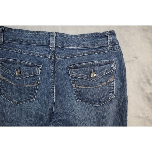 Code Bleu Jeans Pants Womens 12 Short Blue Denim Casual Outdoors Preppy Bootcut - Picture 18 of 21