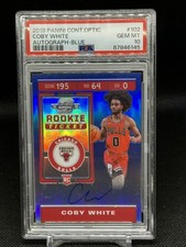 💎2019-20 Contenders Optic Coby White - Blue Auto Rookie RC #/35 - PSA 10 Pop 2!