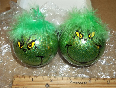 Lot of 2 Harry & David THE GRINCH CHRISTMAS Ornament