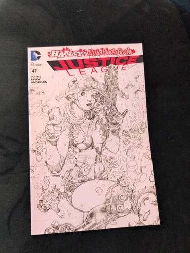 HARLEYS LITTLE BLACK BOOK JUSTICE LEAGUE #47 QUINN JIM LEE SKETCH VARIANT 1