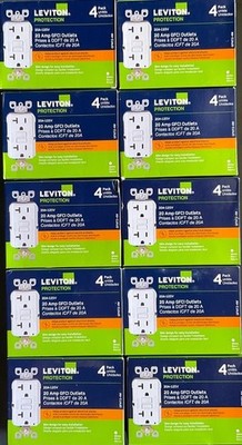40PCS LEVITON GFNT2-4W 20A GFCI OUTLET WH NEW (these are not tamper resistant)