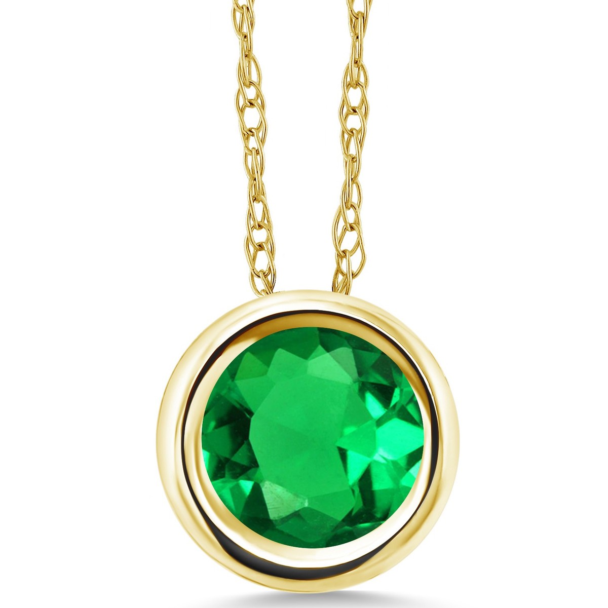 エメラルドネックレス　ビーズ　ジュエリー　emerald necklace Esmeralda Necklace - YG – Belmont Sparkle