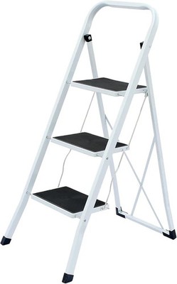 Faltbare 3 Stufen Leiter Sicherheit Stahl rutschfeste Trittfläche leichter Klapphocker
