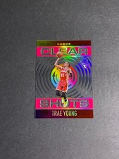 2020-21 Panini Illusions Trae Young SP Pink Acetate Clear Shots Card #10