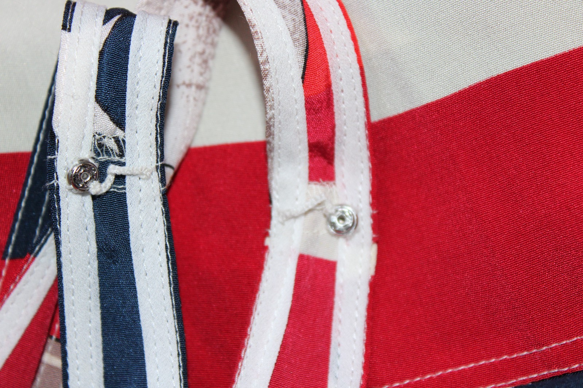 POLO RALPH LAUREN 100% Mulberry Silk Dress USA Flag CP RL-93
