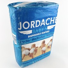 1980s Jordache Plastic Backed Baby Diapers 30ct Small 8-15lbs Unopened Rare USA