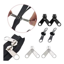 Replacement Metal Zipper Quickly Instant Repair Kit Zip Slider Tools+ Pliers
