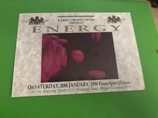 Vintage Rare Rave Flyer Energy Brixton London 1990 Karma Productions Collectable
