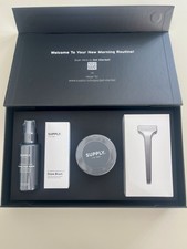 SUPPLY Shaving Kit STARTER Single Edge SE Razor Cream Spray Brush Blade NEW Box
