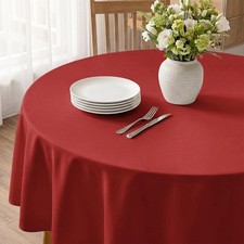 Softalker Tischdecke rund 160 cm Weihnachten rot abwaschbar