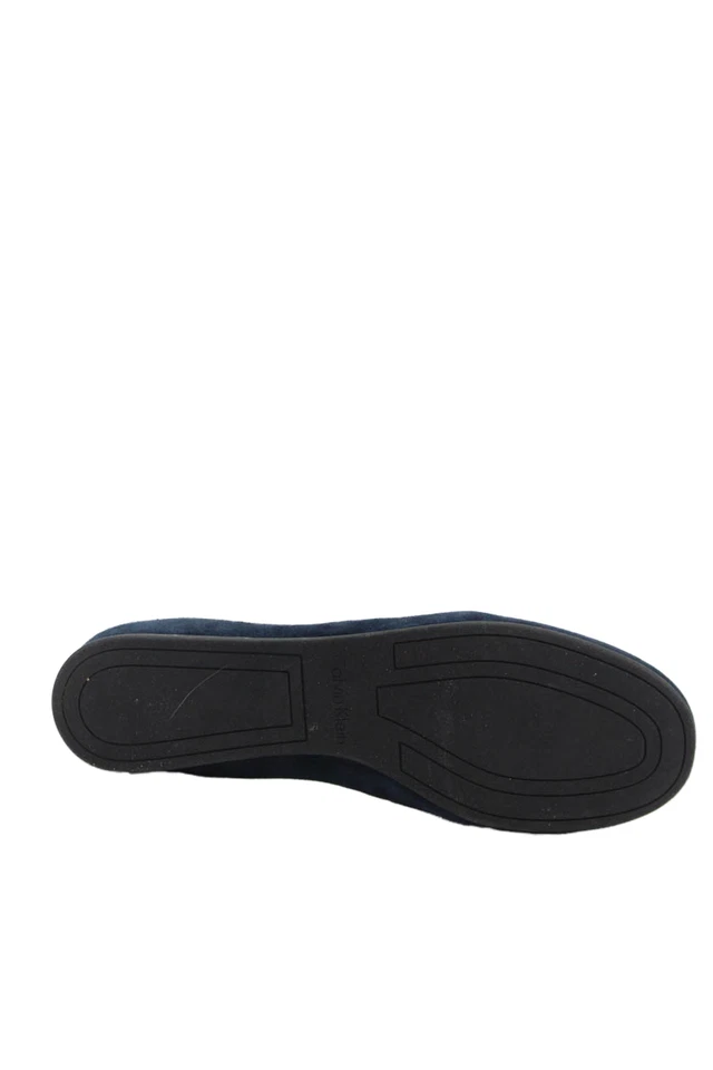 Calvin Klein Mujer Gamuza Punta Redondeada Plataforma Sin Cordones Pisos Azul Talla 9.5 Foto 3 de 4