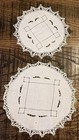 Vintage Set of 6 Round White Cutwork Doilies with Crocheted Edges — photo 10