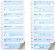 Receipt Book Carbon Copies Money Rent Spiral Bound 200 Sets