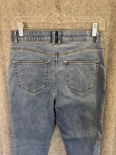 Knox Rose Jeans Womens 6 Blue Embroidered Side Stripe Stretch Denim Skinny Pants - Picture 12 of 15