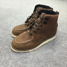 Brunt Marin Boots Mens Size 10.5 Brown Leather Work Moc Toe Soft EH Safety