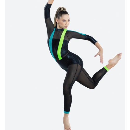 Revolution Dancewear RC22775 Electric Touch Unitard Sz LC