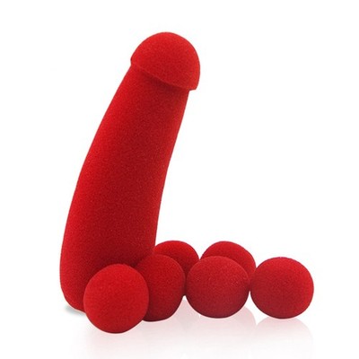 1 Set Small Sponge Brother Magic Tricks 4pcs Red Sponge Balls Funny Gadgets